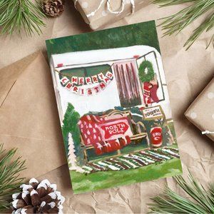 Christmas cards - little Christmas Caravan - size A7 - with envelope (5x7) - 10